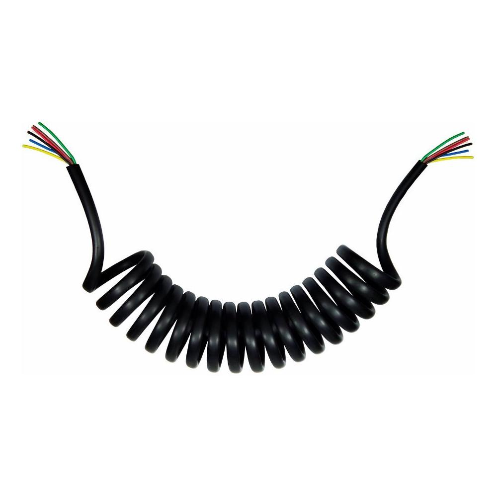Chicote Elétrico Espiral 4,5 Metros 7 Vias sem Conector - DNI - 8304