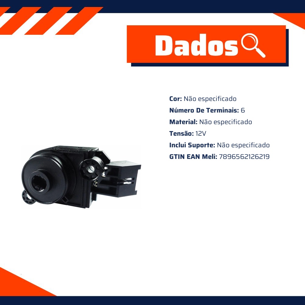 Comutador de Ignição 6 Terminais - DNI - 2621