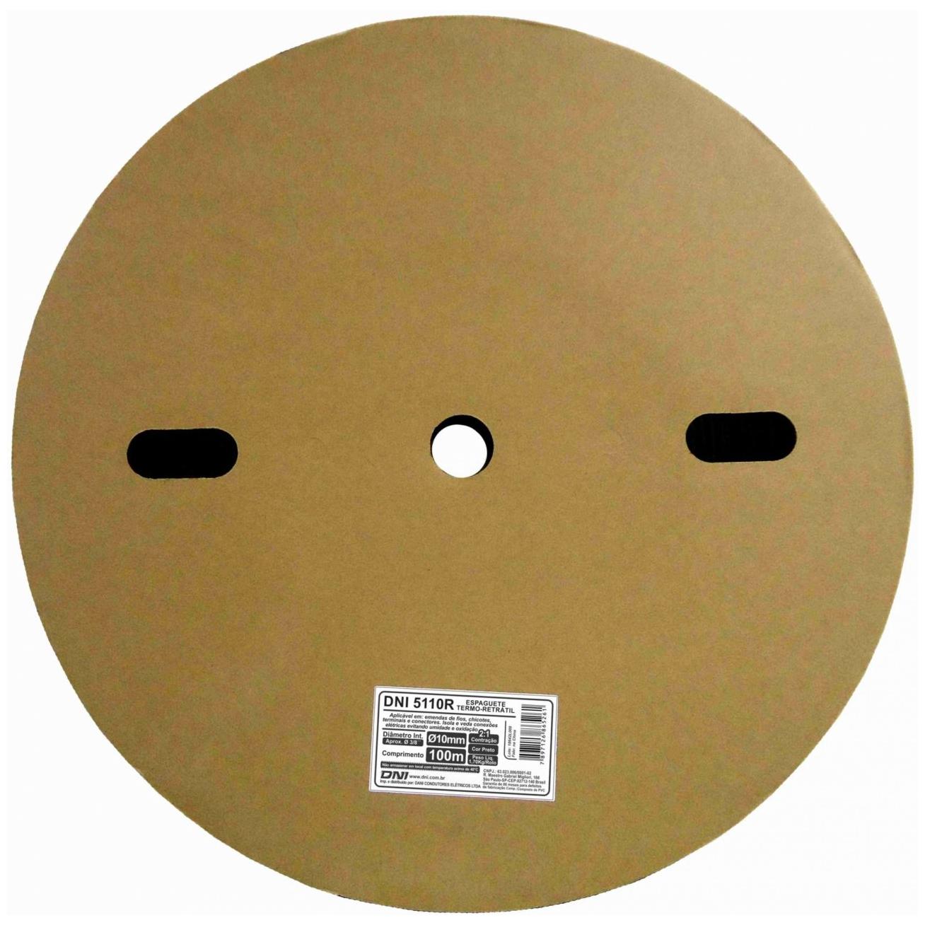 Espaguete Termo Retrátil 10mm Diâmetro Contração 2:1 - DNI - 5110R