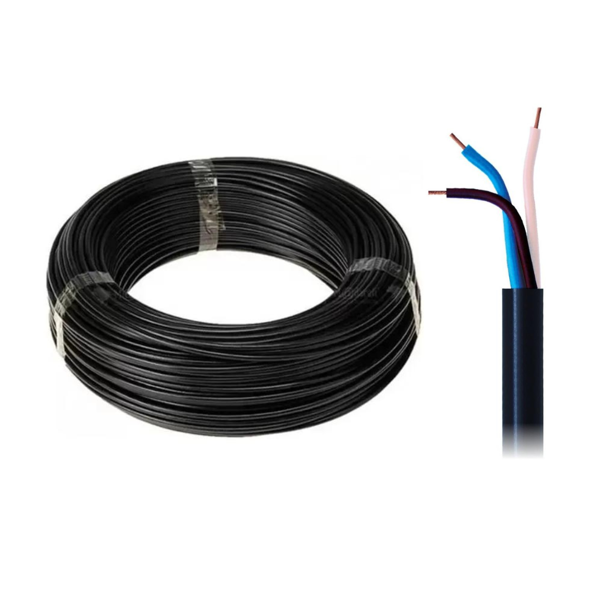 Cabo PP 3 Vias para instalação Automotiva Rolo com 100m - DNI - HFX PP310 R