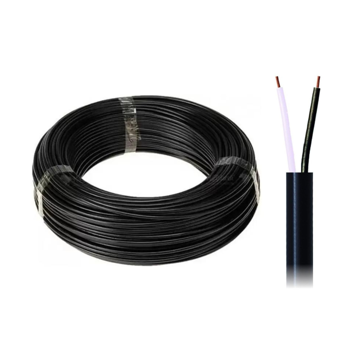 Cabo PP 300/500V 2x1mm Rolo com 100m - DNI - PP 210 R
