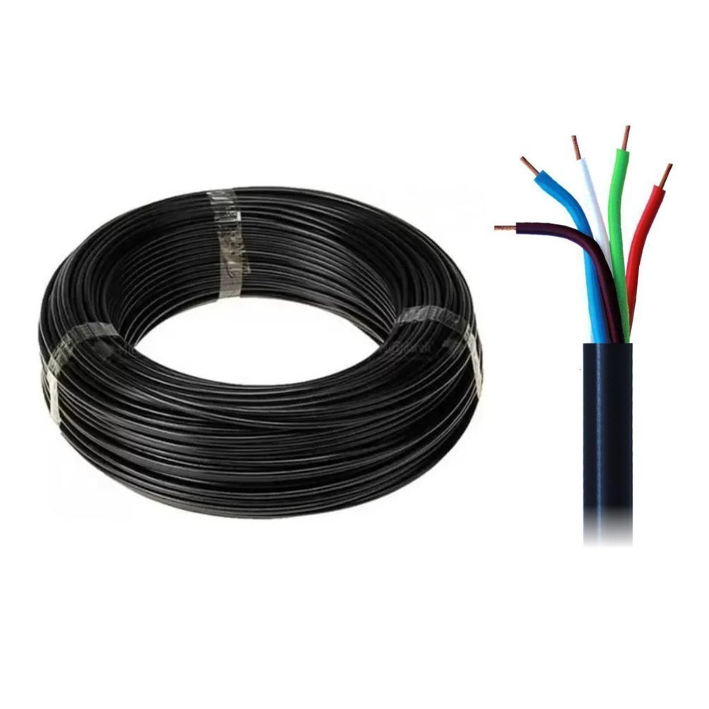 Cabo PP 5 Vias para instalação Automotiva Rolo com 100m - DNI - HFX PP515 R
