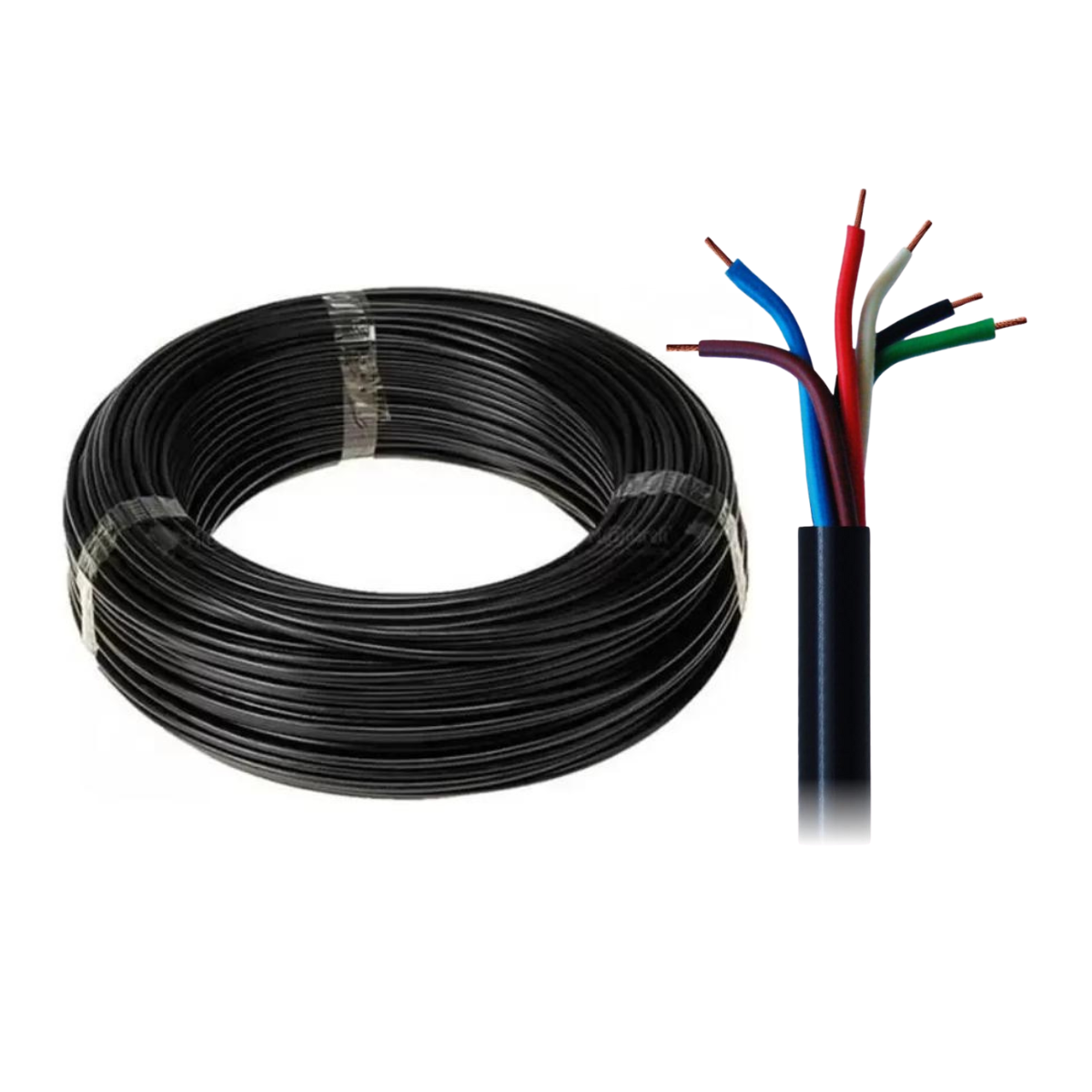 Cabo PP 6 Vias para instalação Automotiva Rolo com 25m - DNI - HFX PP615