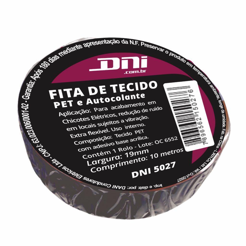 Fita em Tecido PET Autocolante Anti Ruído Extra Flexível 10 Metros - DNI - 5027