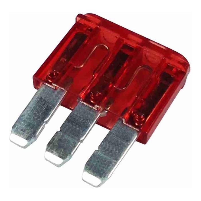 Fusível Micro Lâmina 3 Terminais 10A Universal - DNI - 317810