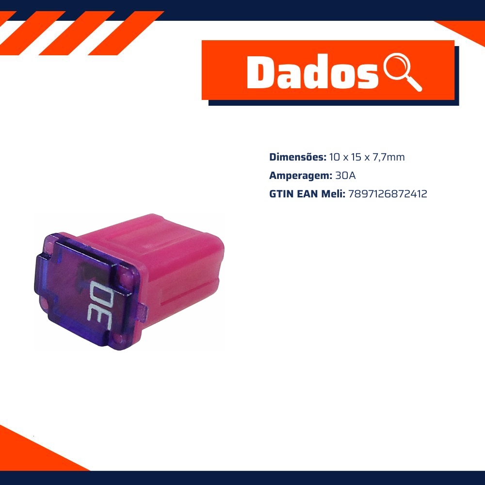 Fusível MIDI Fêmea MCASE 30A Universal - DNI - 319730