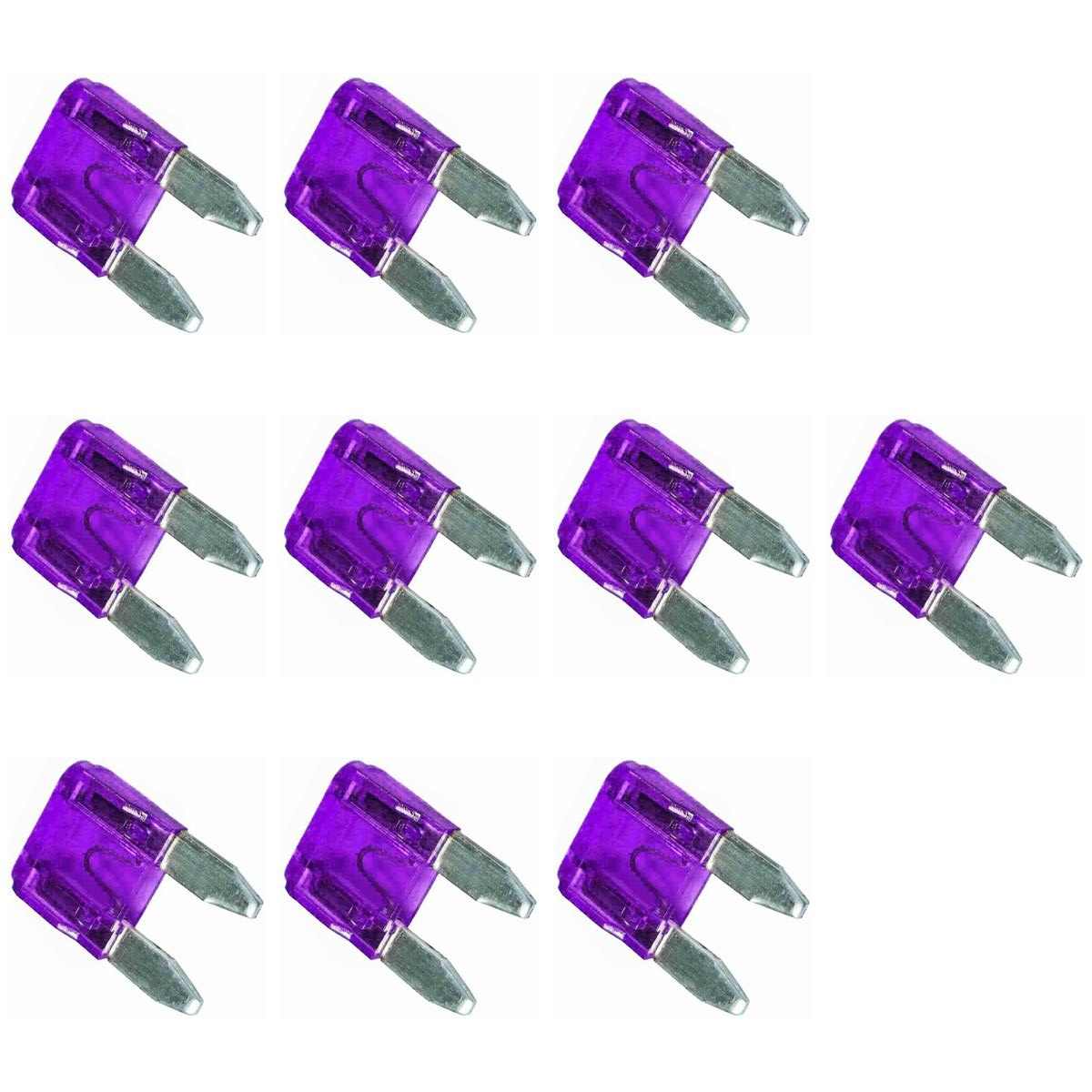 Kit 10 Fusível Mini Lâmina 3A Universal - DNI - 317003