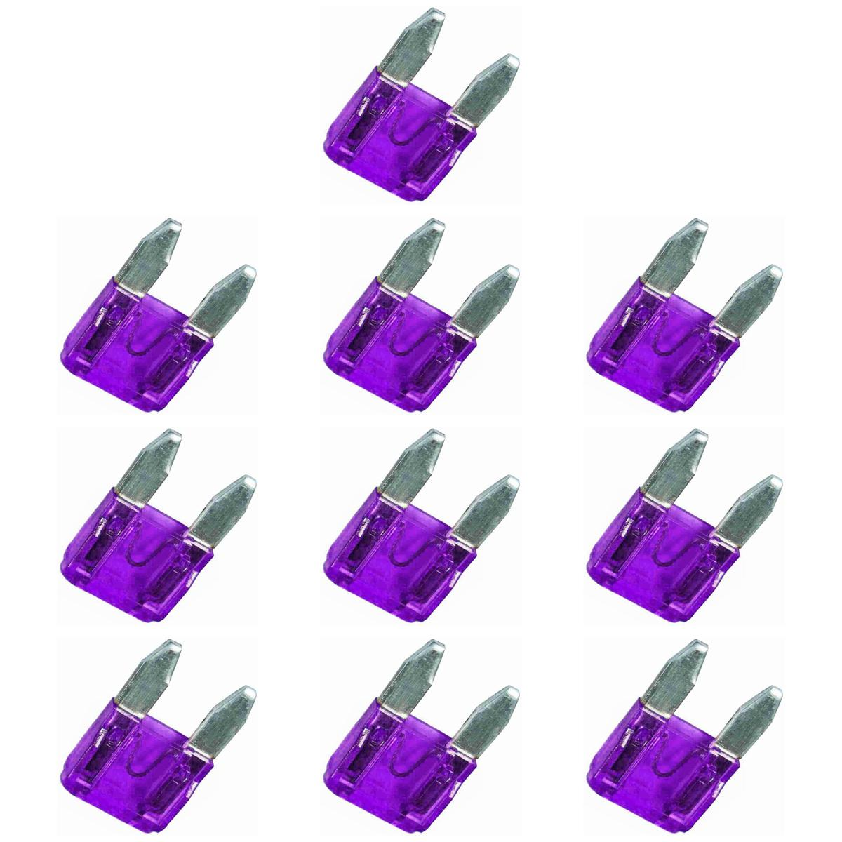 Kit 10 Fusível Mini Lâmina 3A Universal - DNI - 317003