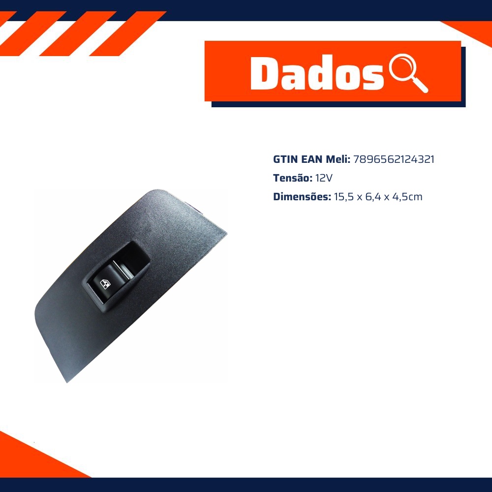 Interruptor de Vidro 4 Terminais Chave Comutadora - DNI - 2432