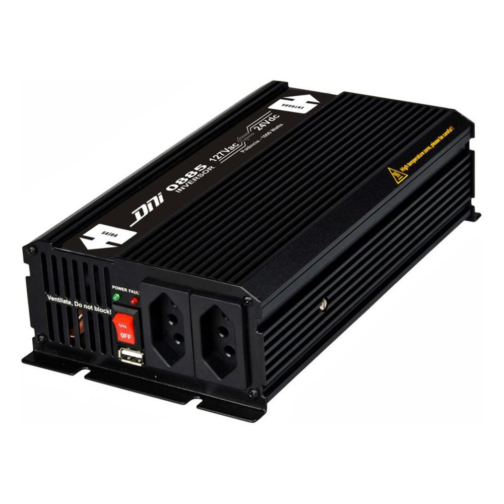 Inversor Entrada 24V 110VAC 1000W 2000W Pico - DNI - 0885