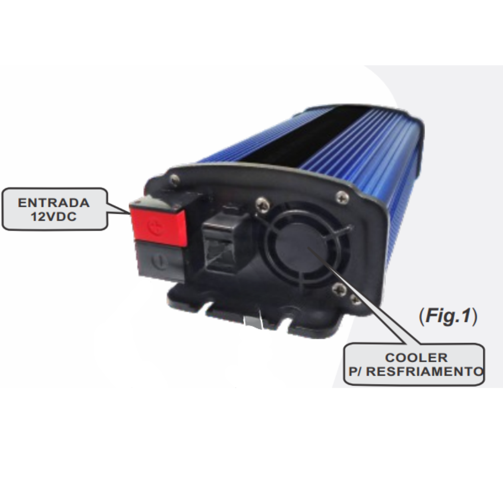Inversor Onda Senoidal Pura 12VDC para 220VAC 300W - DNI - 0888