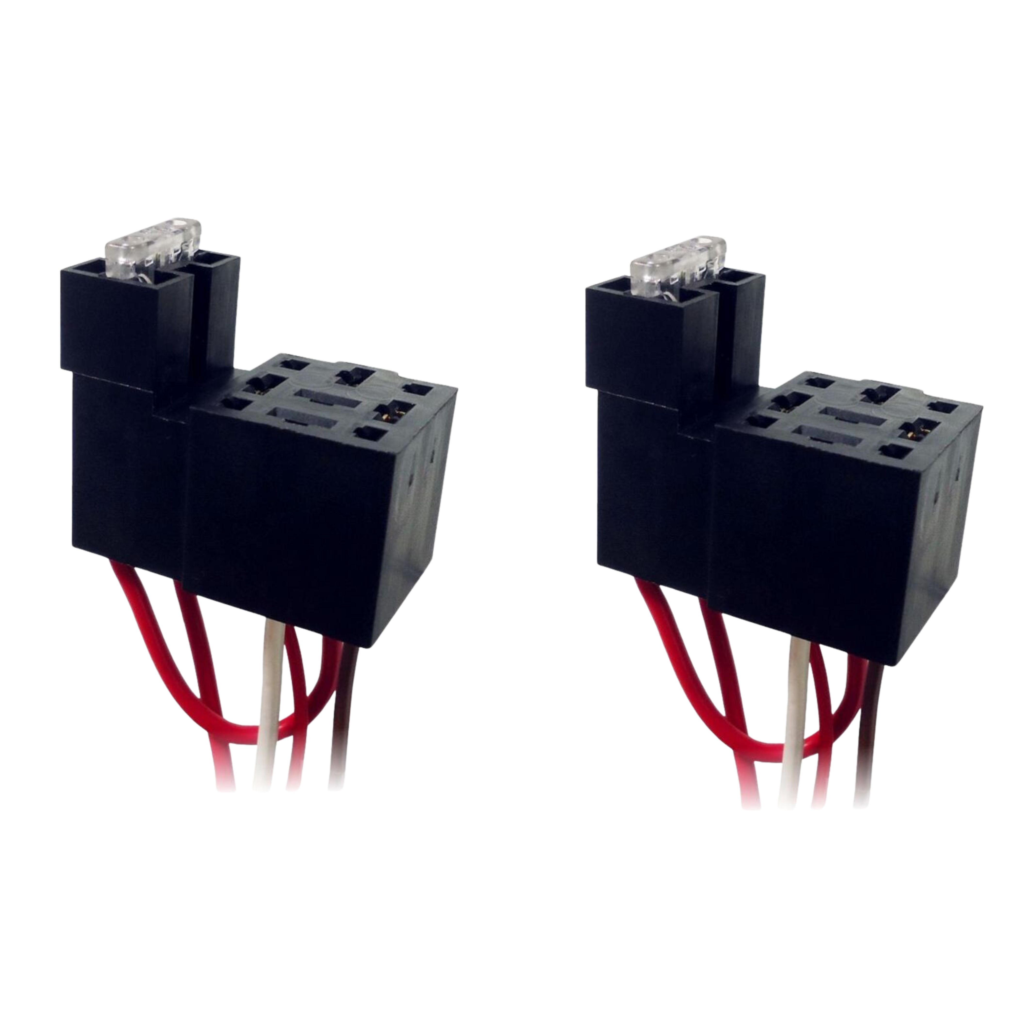 Kit 2 Chicotes com Fusível e Soquete para Relés 5 Terminais 40A - DNI - 7512