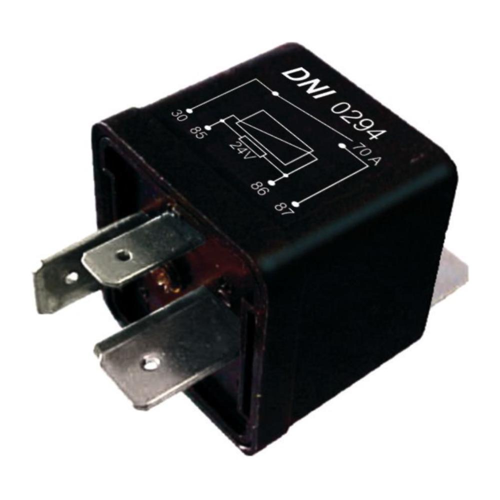 Relé Auxiliar com Resistor 24V 4 Terminais - DNI - 0294