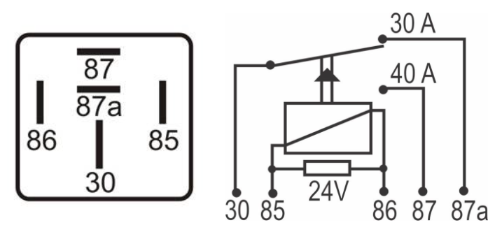 Relé Auxiliar Reversor 24V - DNI - 0215