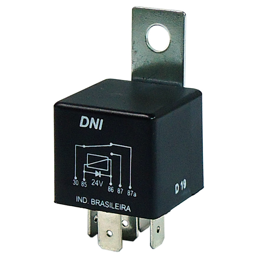 Relé Auxiliar Reversor com Diodo 24V 5 Terminais - DNI - 0296