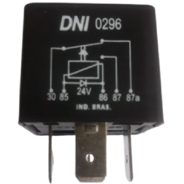 Relé Auxiliar Reversor com Diodo 24V 5 Terminais - DNI - 0296