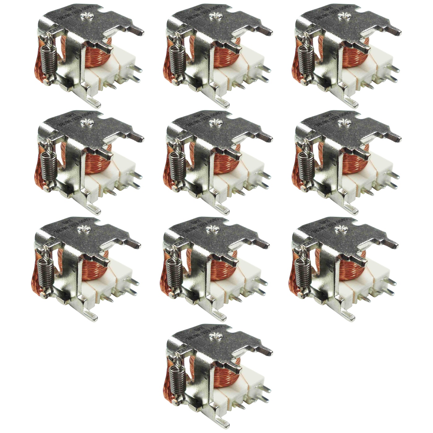 Kit 10 Relés PCI Reversor Aberto NA/NF 20/15A 28VDC 24V 7 Terminais - DNI - 7595