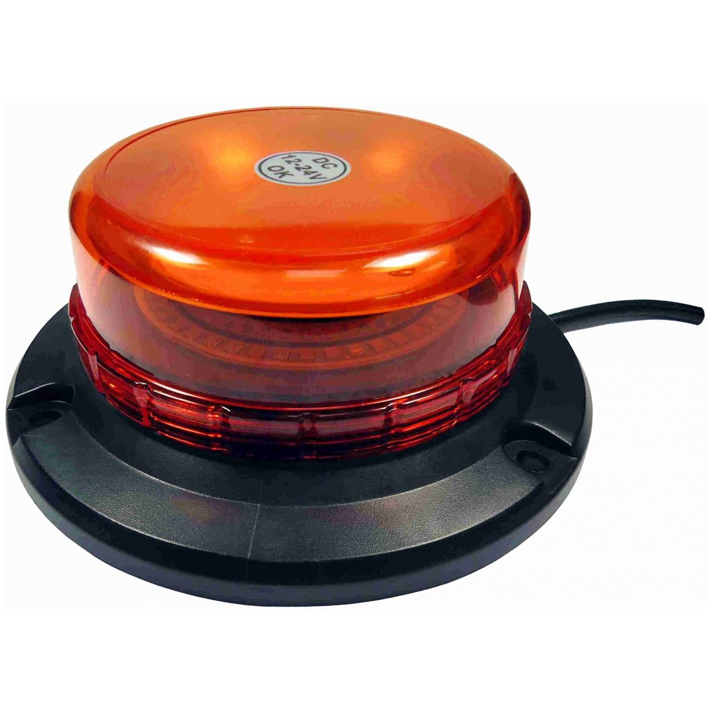 Sinalizador Giroflex Led Âmbar Rotativo e Strobo 20w 12v 24v Tripla Função - DNI - 4091