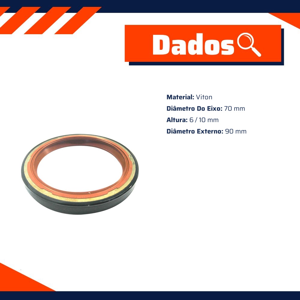 Retentor do Câmbio 70 x 90 x 6/10 mm - Corteco - 692V