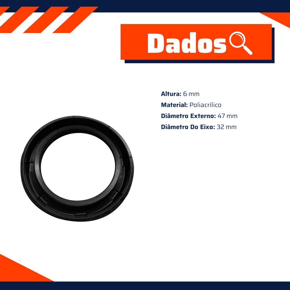 Retentor do Comando 32 x 47 x 6 mm - Corteco - 7811P
