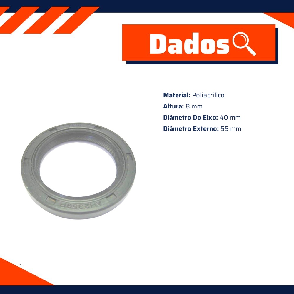 Retentor do Eixo Piloto 40 x 55 x 8 mm - Corteco - 7631P