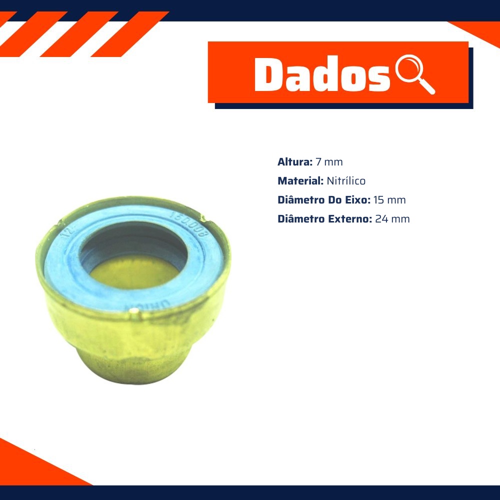 Retentor do Seletor de Marcha 15 x 24 x 7 mm - Corteco - 9N