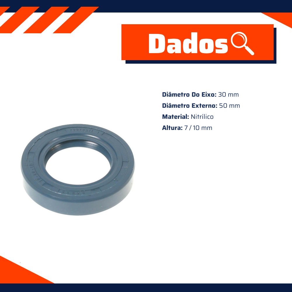 Retentor Nitrílico 30 x 50 x 7/10 mm - Corteco - 149N