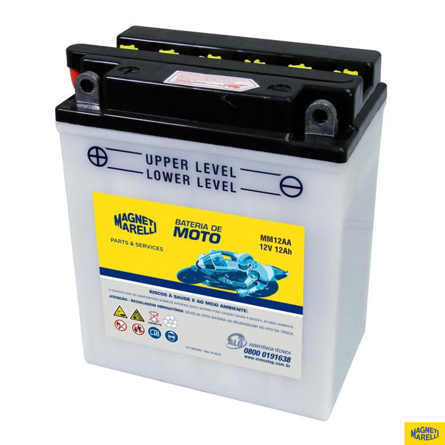 Bateria para Moto 12V 12Ah - Magneti Marelli - MM12AA