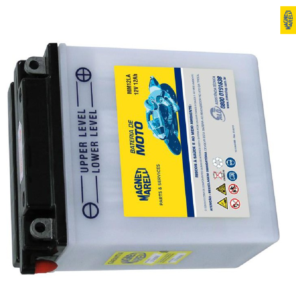 Bateria para Moto 12V 12Ah - Magneti Marelli - MM12LA