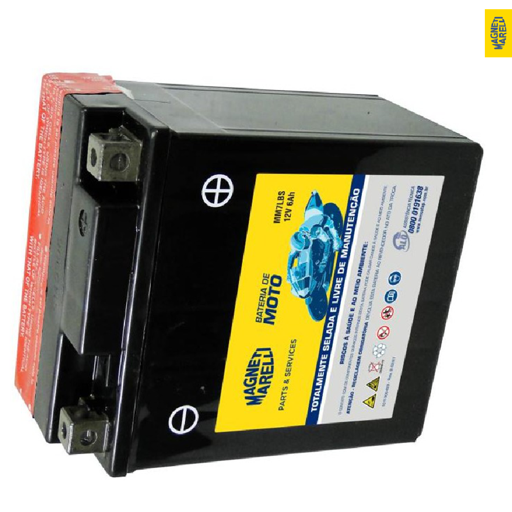 Bateria para Moto 12V 6Ah - Magneti Marelli - MM7LBS