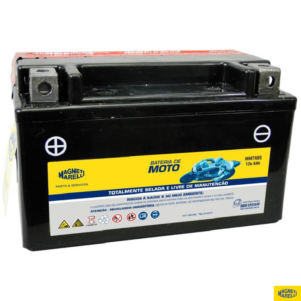 Bateria para Moto 12V 6Ah para Suzuki Burgman AN 125 - Magneti Marelli - MM7ABS