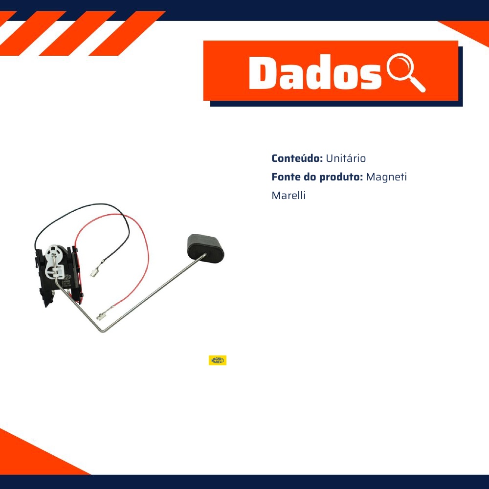 Sensor de Nível de Combustível para Chevrolet S10 - Magneti Marelli - SNMM023162