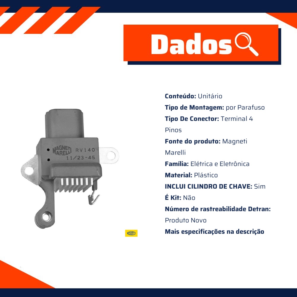 Regulador De Voltagem - Magneti Marelli - RV140