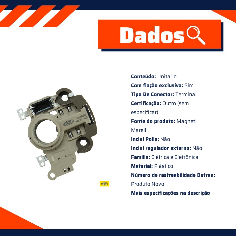 Regulador De Voltagem Mitsubishi Pajero - Magneti Marelli - RV858