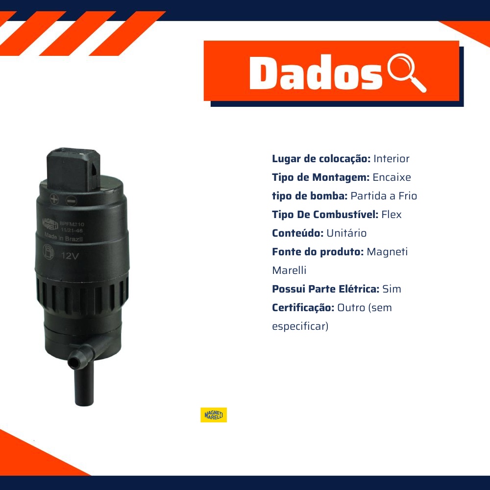 Eletrobomba de Partida a Frio para KIA Soul e Nissan Livina - Magneti Marelli - BPFM210
