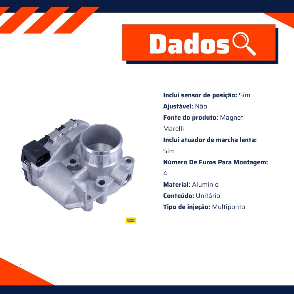 Corpo de Borboleta para Chevrolet Corsa - Magneti Marelli - CBMM44B214