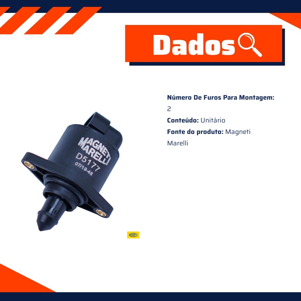 Motor de Passo para Renault CLIO e Kangoo - Magneti Marelli - 40441802RI