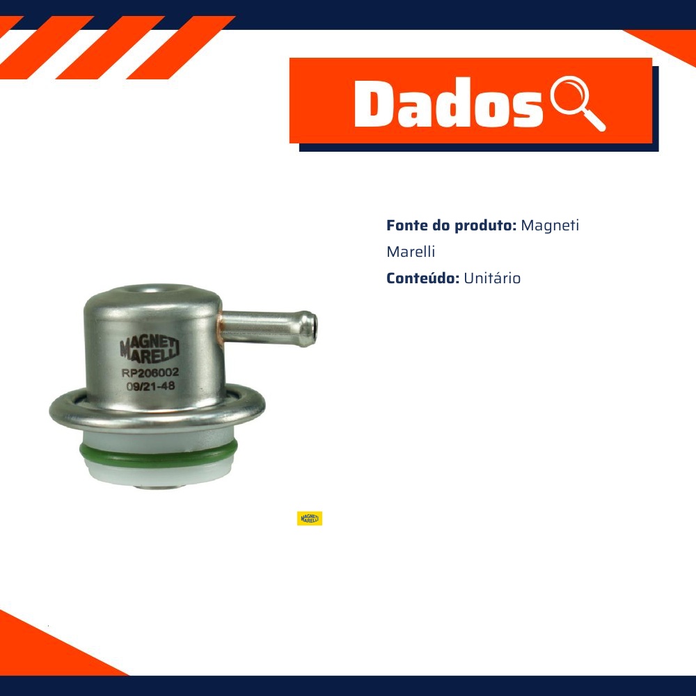 Regulador de Pressão para Ford Ecosport e Mondeo - Magneti Marelli - RP206002RI