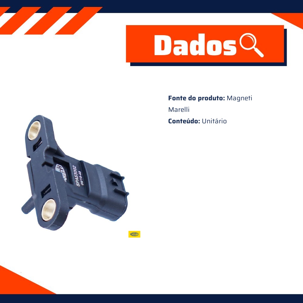 Sensor de Pressão ABSoluta para Toyota Hilux - Magneti Marelli - SPA53002