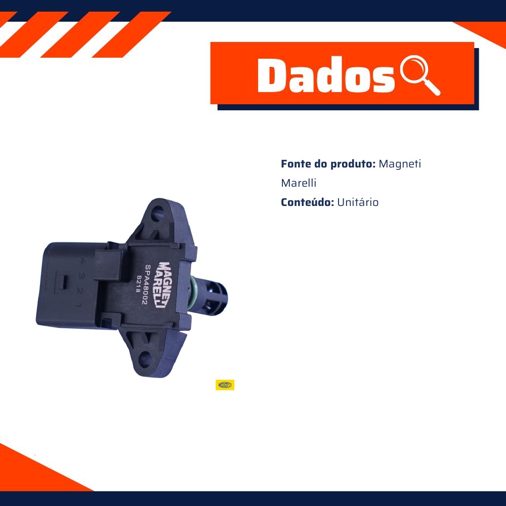 Sensor De Pressão Absoluta Ford Ranger - Magneti Marelli - SPA48002