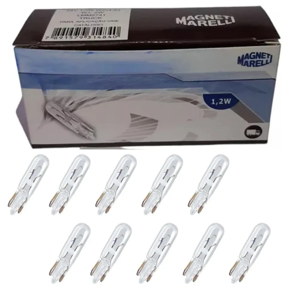 10 Lâmpadas Luz Do Painel / 24V 1,2W W2X4.6D W1,2W Truck Pinguinho - Magneti Marelli - LMM2741