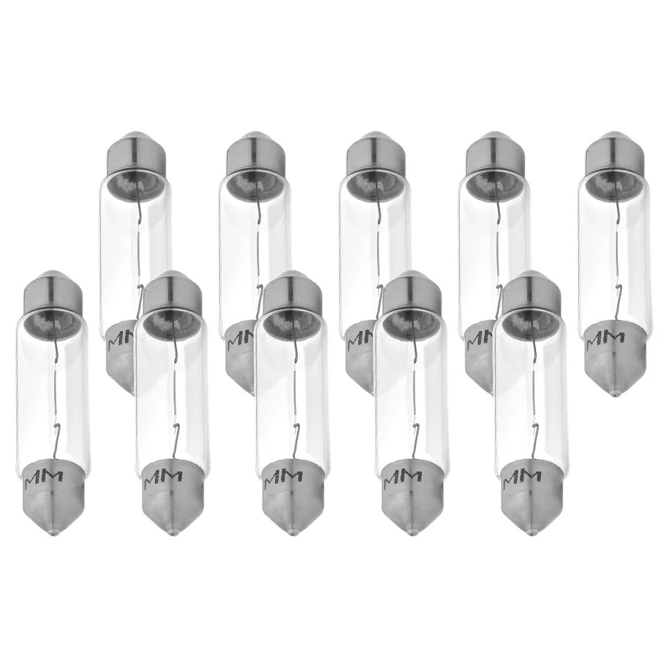 10 Lâmpadas Luz Do Teto / 12V 10W Sv8.5 8 C10W 11*38 Standard Torpedinho - Magneti Marelli - LMM6461