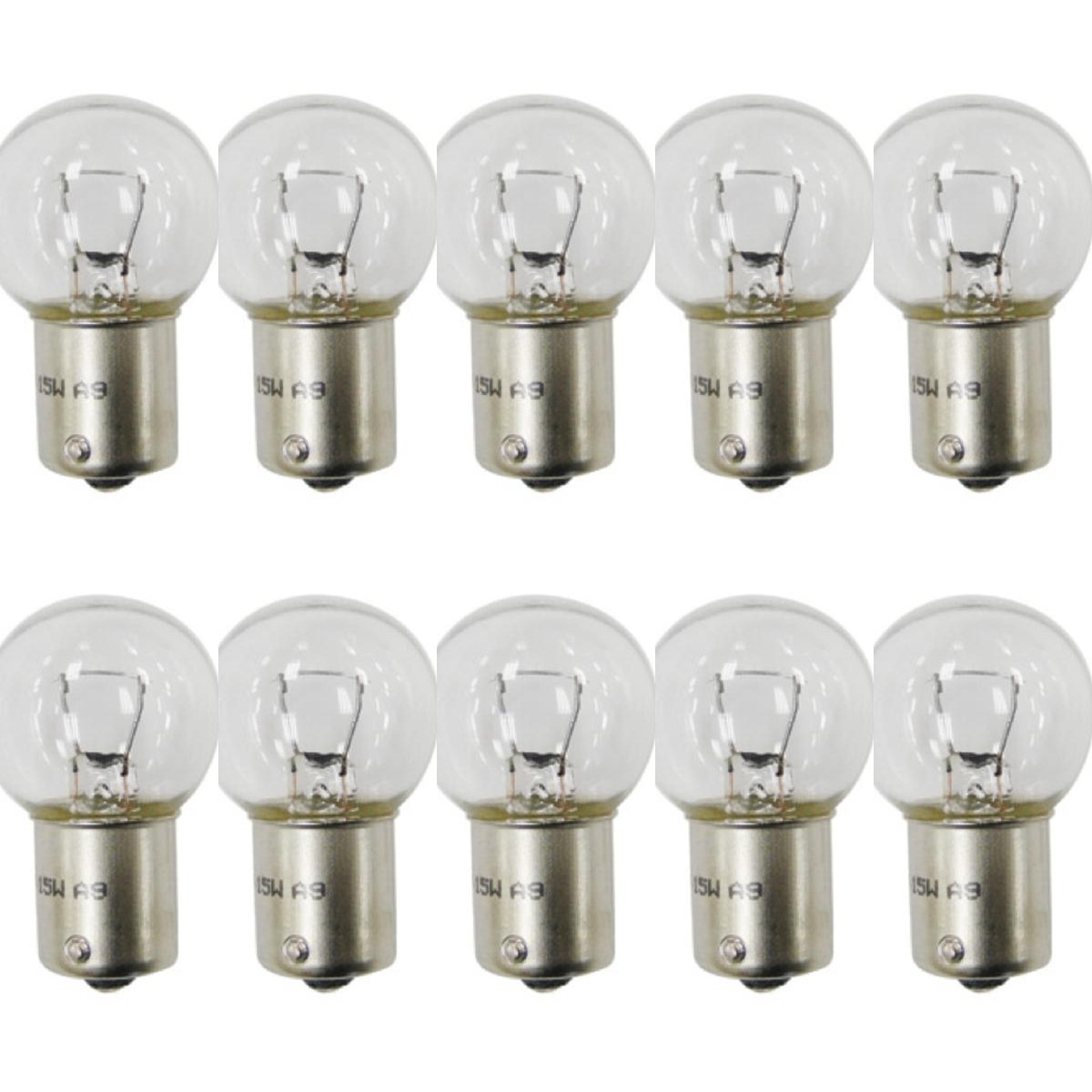 10 Lâmpadas Luz Do Teto / 12V 15W Ba15S P22 Standard - Magneti Marelli - LMM7533