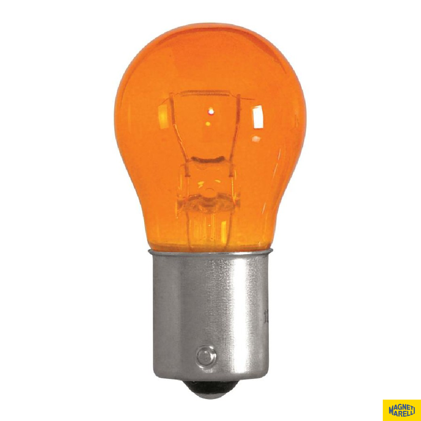 Lâmpada Pisca Traseiro / 12V 27W Ba15S Py27W Ambar Standard - Magneti Marelli - LMM1156