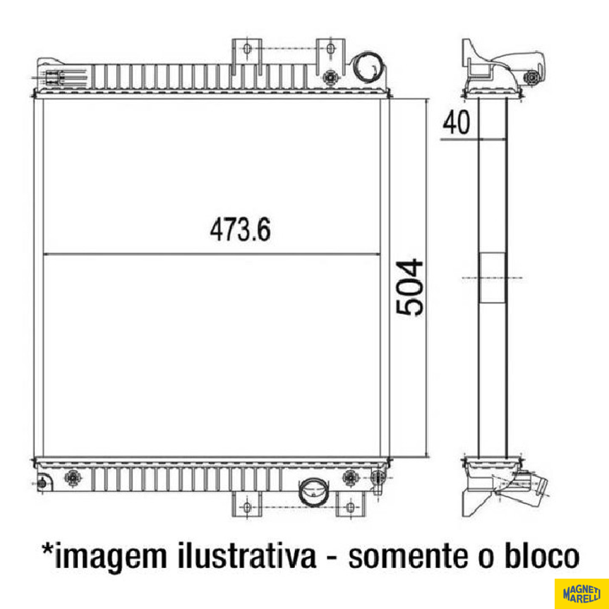 Bloco Para Radiador - Magneti Marelli - G7555MM