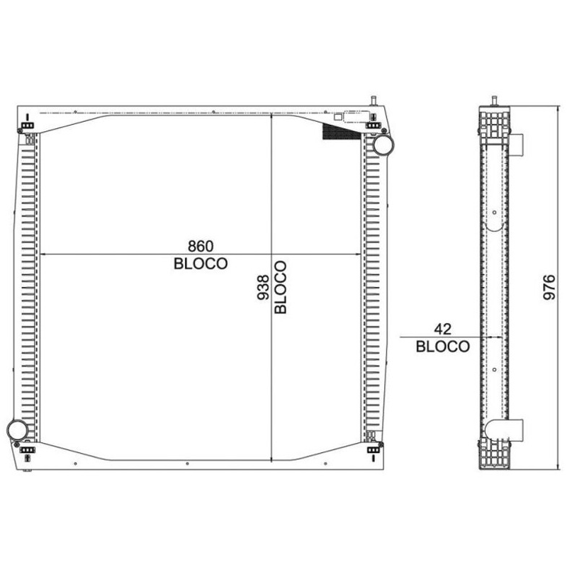 Bloco Para Radiador - Magneti Marelli - 90403MM