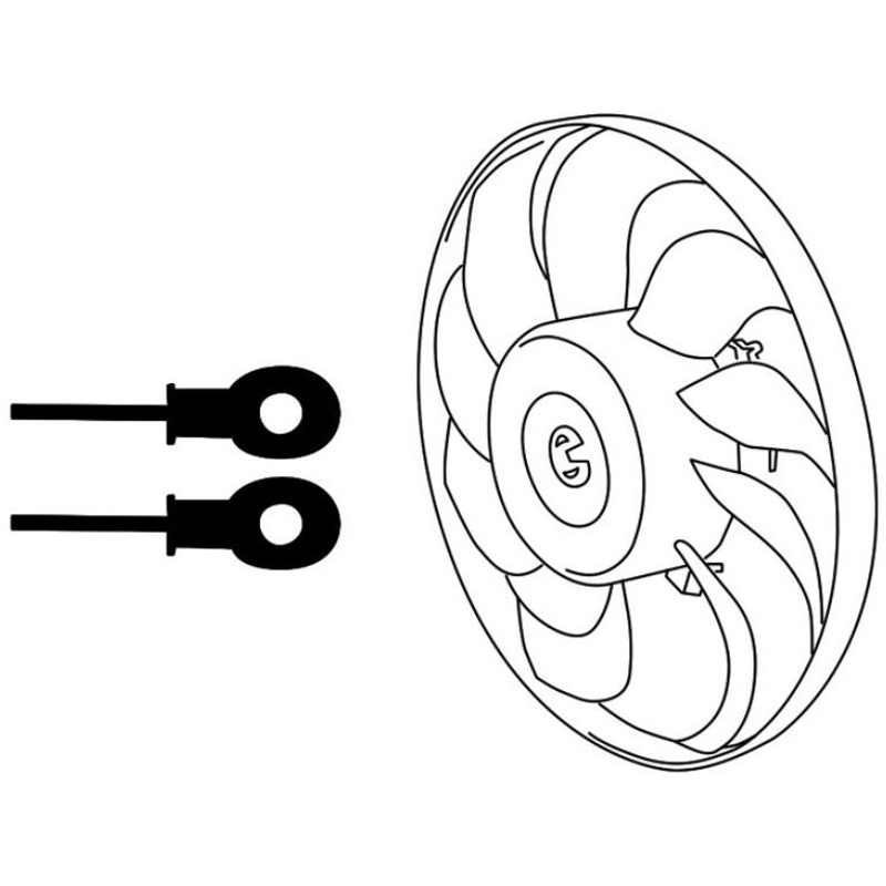 Eletroventilador para Volkswagen Golf e Polo - Magneti Marelli - 009144601MM