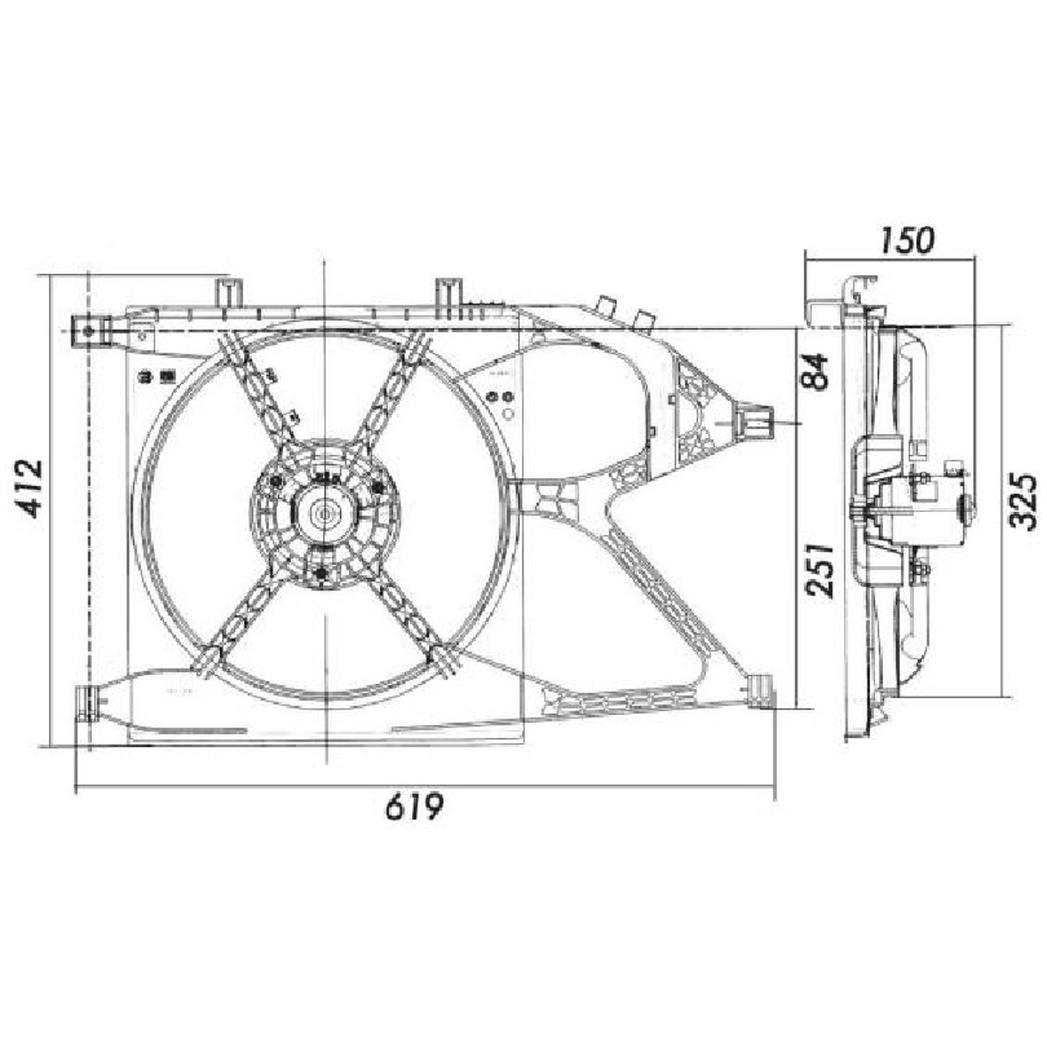 Eletroventilador para Chevrolet Corsa e Corsa Sedan - Magneti Marelli - A5778MM