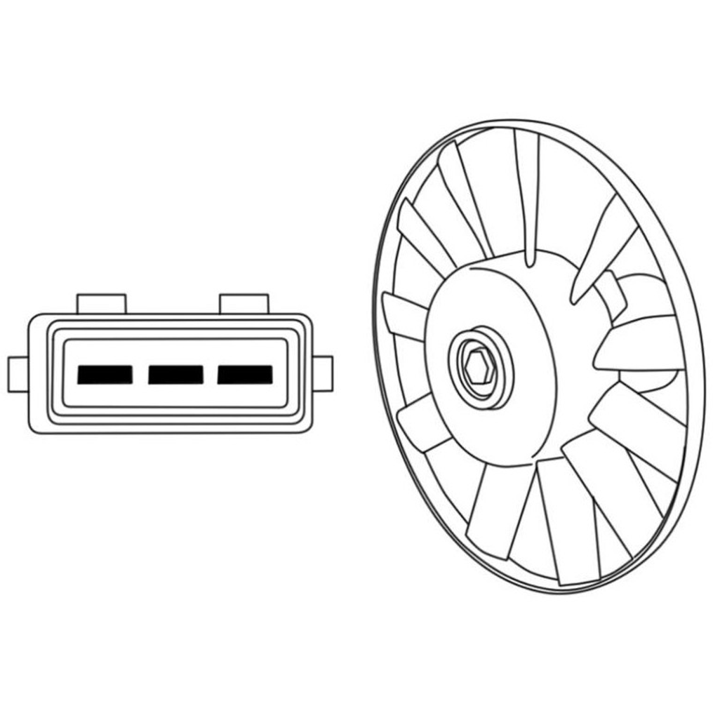 Eletroventilador para Volkswagen Golf - Magneti Marelli - 009144501MM