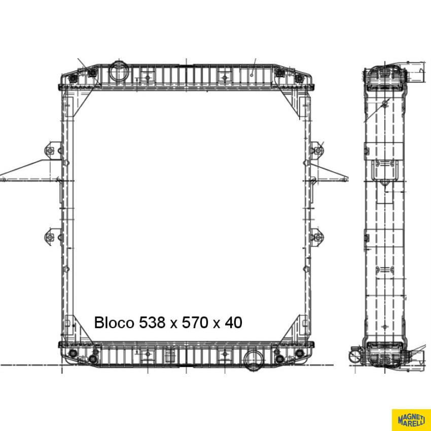 Radiador de Água - Magneti Marelli - RMMZ9846001
